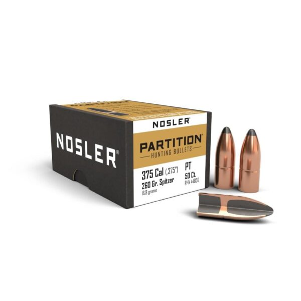 Nosler Partition Bullets .375 cal .375" 260 gr SPT 50/ct - Precision Shot Firearms