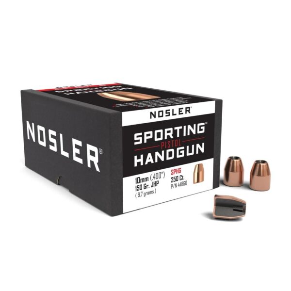 Nosler Sporting Handgun Pistol Bullets .40/10mm .400" 150 gr JHP 250/ct - Precision Shot Firearms