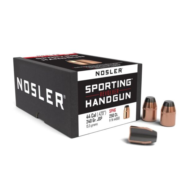 Nosler Sporting Handgun Revolver Bullets .44 cal .429" 240 gr JSP 250/ct - Precision Shot Firearms