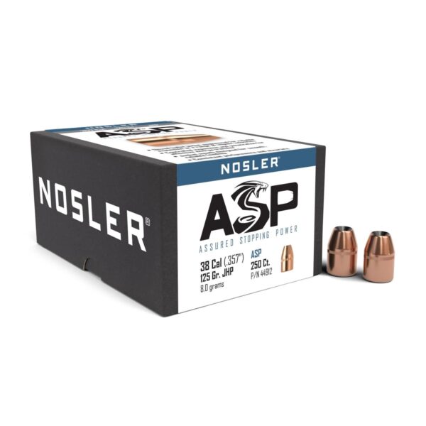 Nosler ASP-38 Pistol Bullets 125g JHP .357'' 250ct - Precision Shot Firearms