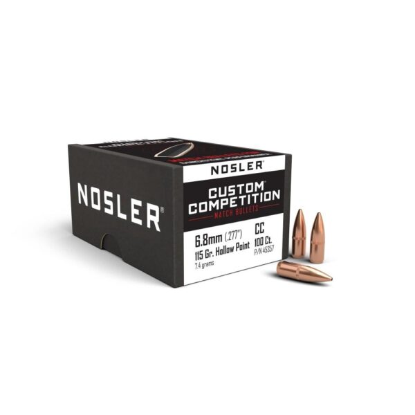 Nosler Custom Competition Bullets 6.8mm .277" 115 gr HPBT CANN 100/ct - Precision Shot Firearms