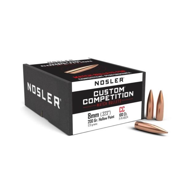Nosler Custom Competition Bullets 8mm .323" 200 gr HPBT 100/ct - Precision Shot Firearms