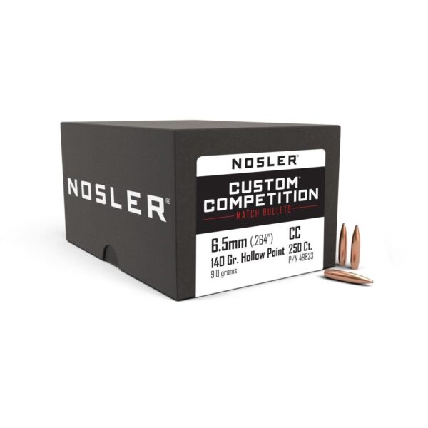 Nosler Custom Competition Bullets 6.5mm .264" 140 gr HPBT 250/ct - Precision Shot Firearms