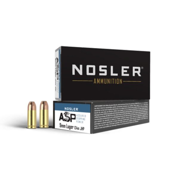 Nosler Match Grade Handgun Ammunition 9mm Luger 124 gr JHP 1150 fps 50/ct - Precision Shot Firearms