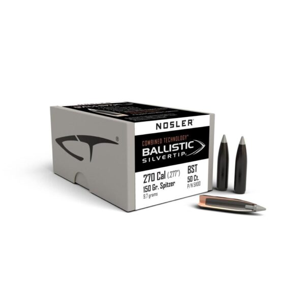 Nosler Ballistic SilverTip Hunting Bullets .270 cal .277" 150 gr SBT-BSTIP 50/ct - Precision Shot Firearms