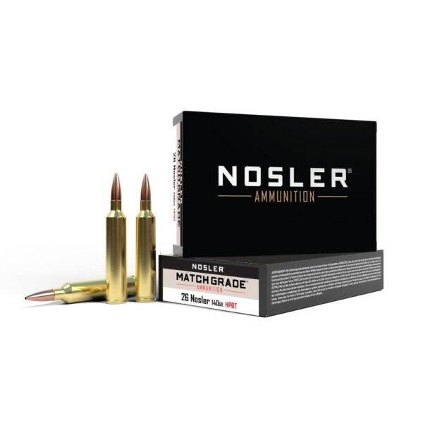 Nosler Match Grade Rifle Ammunition .26 Nosler 140gr CC 3300 fps 20/ct - Precision Shot Firearms