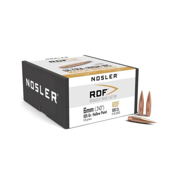 Nosler RDF Match Bullets 6mm .243" 105 gr HPBT 100/ct - Precision Shot Firearms