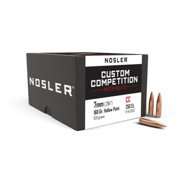 Nosler Custom Competition Bullets 7mm .284" 168 gr HPBT 250/ct - Precision Shot Firearms