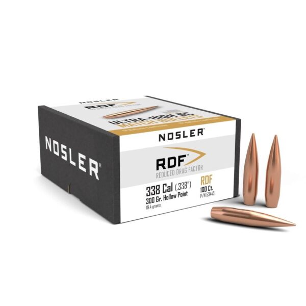 Nosler RDF Match Bullets .338 cal .338" 300gr HPBT 100/ct - Precision Shot Firearms