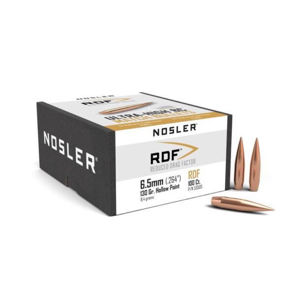 Nosler RDF Match Bullets 6.5mm .264" 130gr HPBT 100/ct - Precision Shot Firearms