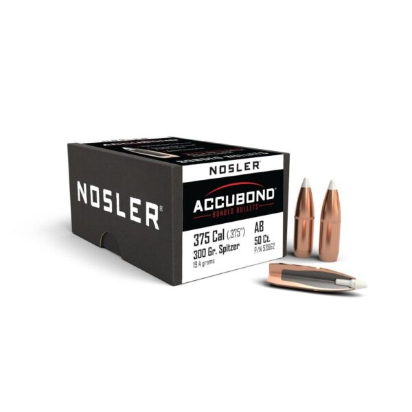 Nosler AccuBond Bullets .375 cal .375" 300 gr SBT-ACB w CANN 50/ct - Precision Shot Firearms