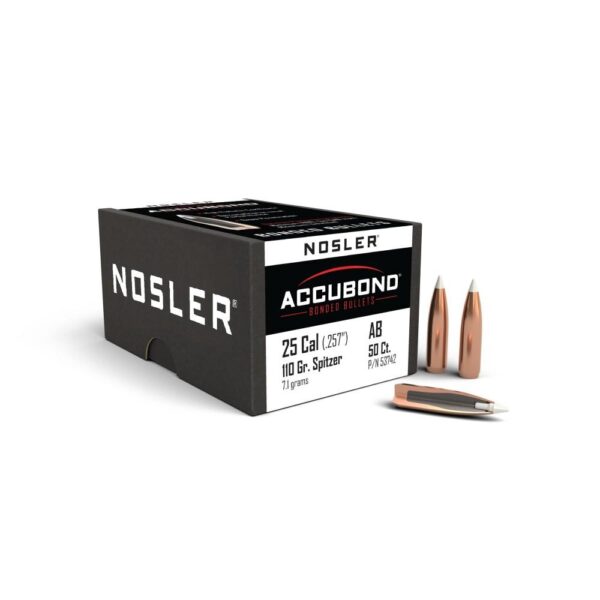 Nosler AccuBond Bullets .25 cal .257" 110 gr SBTZ-ACB 50/ct - Precision Shot Firearms