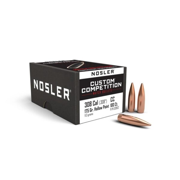 Nosler Custom Competition Bullets .30 cal .308" 175 gr HPBT 100/ct - Precision Shot Firearms