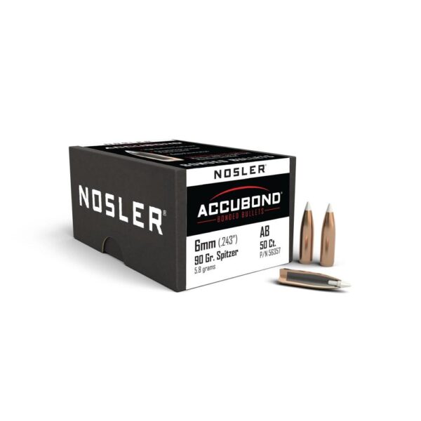 Nosler AccuBond Bullets 6mm .243" 90 gr SBT-ACB 50/ct - Precision Shot Firearms