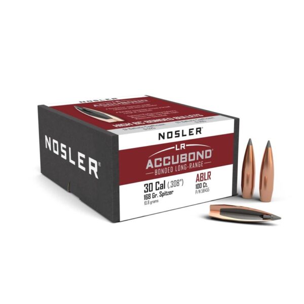Nosler AccuBond Long Range Bullets .30 cal .308" 168 gr SPBT-ACB 100/ct - Precision Shot Firearms