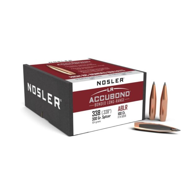 Nosler Accubond Long Range Bullets .338 cal .338" 300 gr SPITZER 100/ct - Precision Shot Firearms