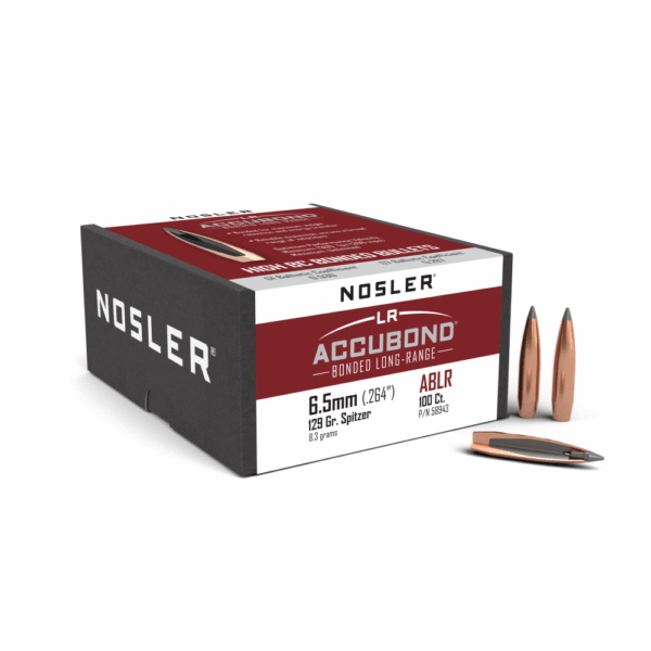 Nosler AccuBond Long Range Bullets 6.5mm .264" 129 gr SPT-ACB 100/ct - Precision Shot Firearms