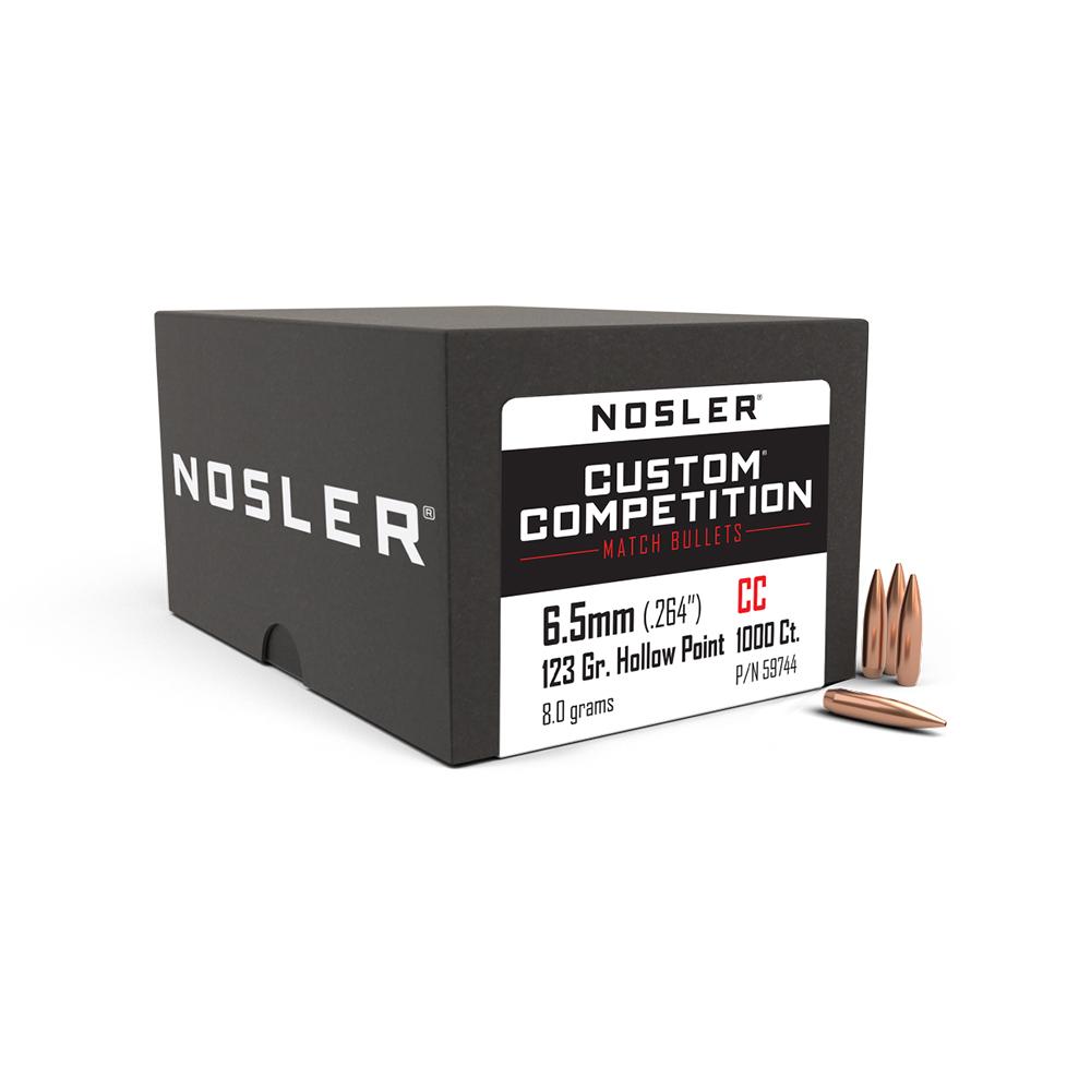 Nosler Custom Competition Rifle Bullets 6.5mm .264 123 gr HPBT 1000/ct - Precision Shot Firearms
