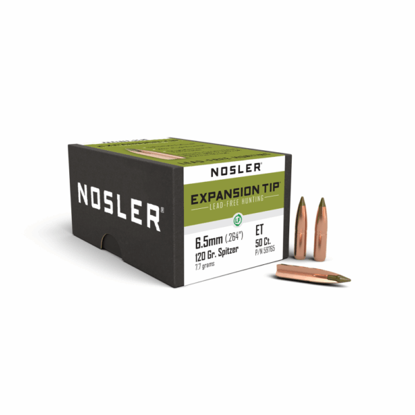 Nosler E-Tip Lead-Free Hunting Bullets 6.5mm .264" 120 gr SPTZ E-TIP 50/ct - Precision Shot Firearms