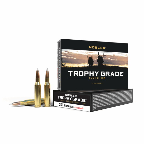 Nosler Trophy Grade Rifle Ammunition 260 Remington 130gr Accubond 20/ct - Precision Shot Firearms