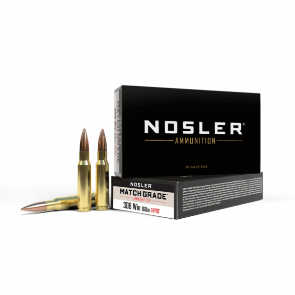 Nosler Match Grade Rifle Ammunition .308 Win 168 gr CC 2750 fps - 20/box - Precision Shot Firearms