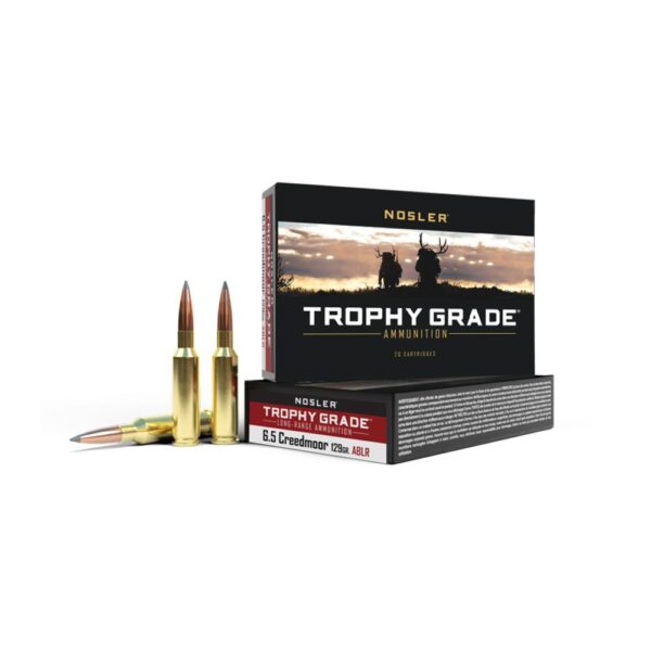 Nosler Trophy Grade Accubond Long Range Rifle Ammunition 6.5 Creedmoor 129gr ABLR SP 2850 fps 20/ct - Precision Shot Firearms