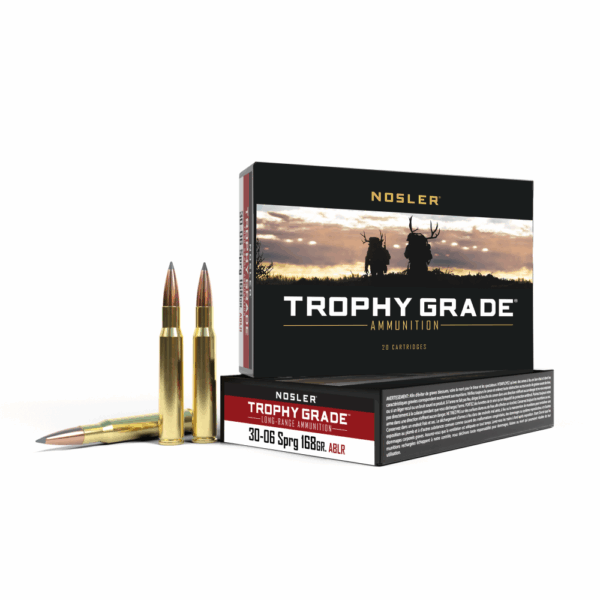 Nosler Trophy Grade Long Range Ammunition .30-06 Sprg 168 ABLR 2800 fps 20/ct - Precision Shot Firearms