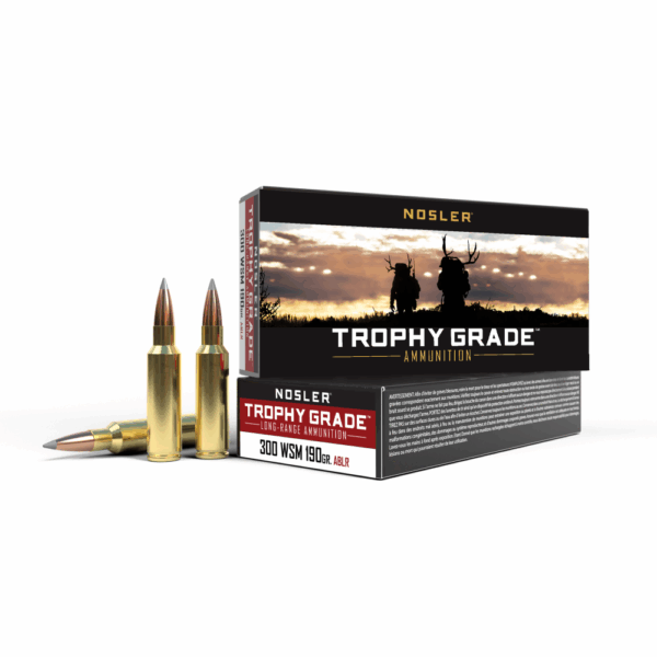 Nosler Trophy Grade Long Range Rifle Ammunition .300 WSM 190 gr ACB LR 20/Box - Precision Shot Firearms