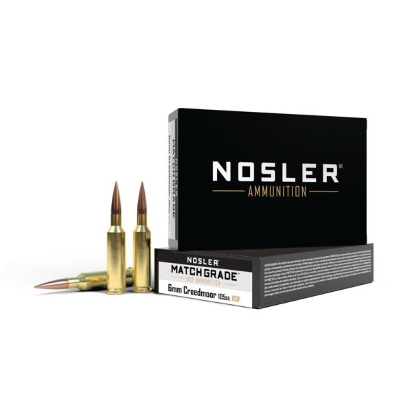 Nosler RDF Match Grade Rifle Ammunition 6mm Creedmoor 105gr HPBT 3050 fps 20/ct - Precision Shot Firearms