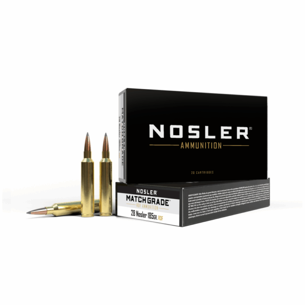 Nosler RDF Match Grade Rifle Ammunition .28 Nosler 185gr HPBT 3075 fps 20/ct - Precision Shot Firearms