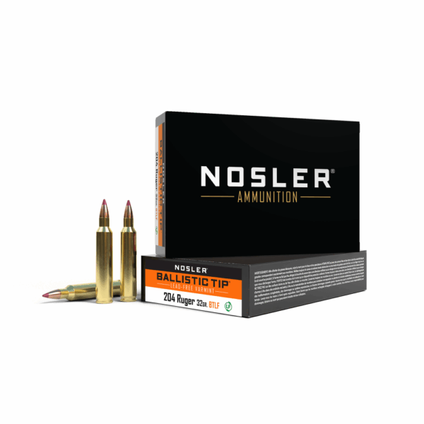 Nosler Lead Free Ballistic Tip Rifle Ammunition .204 Ruger 32gr BT 3975 fps 20/ct - Precision Shot Firearms
