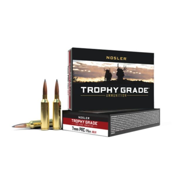 Nosler Accubond Long Range Trophy Grade Rifle Ammunition 7mm PRC 175gr ABLR SP 3000 fps 20/ct - Precision Shot Firearms