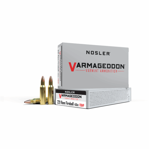 Nosler Varmegeddon Rifle Ammunition .221 Rem Fireball 40 gr FBHP 3100 fps - 20/box - Precision Shot Firearms