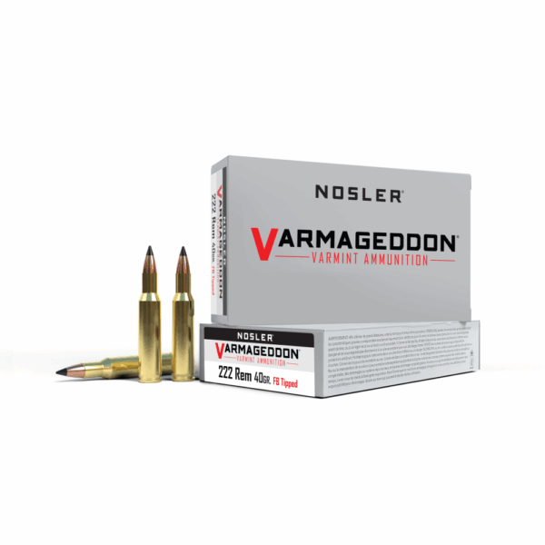 Nosler Varmegeddon Rifle Ammunition .222 Rem 40 gr FB Tipped 3400 fps - 20/ct - Precision Shot Firearms