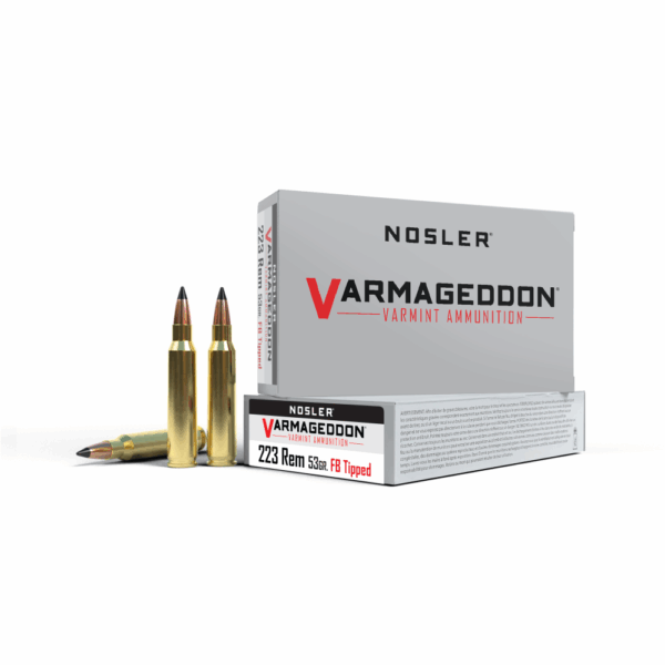 Nosler Varmageddon Rifle Ammunition .223 Rem 53 gr FB Tipped 3350 fps 20/ct - Precision Shot Firearms