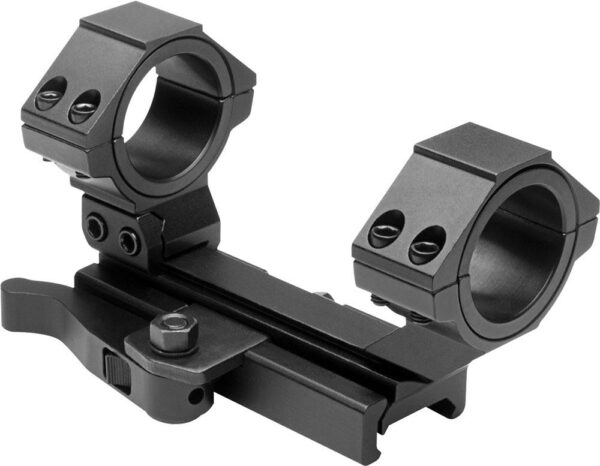 NcStar AR-15 Integral Rings & Base Cantilever Scope Mount QR Weaver Style / Rear Ring 30mm & 1" Inserts - Precision Shot Firearms