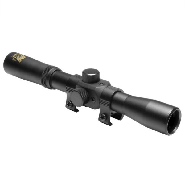 NcStar 4x20mm Compact Air Rifle Scope with 3/8" DT Rings / Blue Lens - Precision Shot Firearms