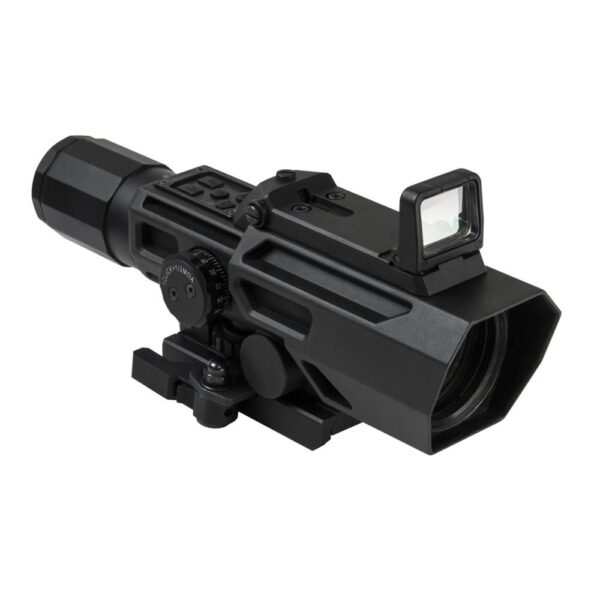 NcStar VSM ADO Dual Optic 3-9x42mm P4 Sniper Rifle Scope with Integrated Fold-Down Red Dot Optic - Black - Precision Shot Firearms