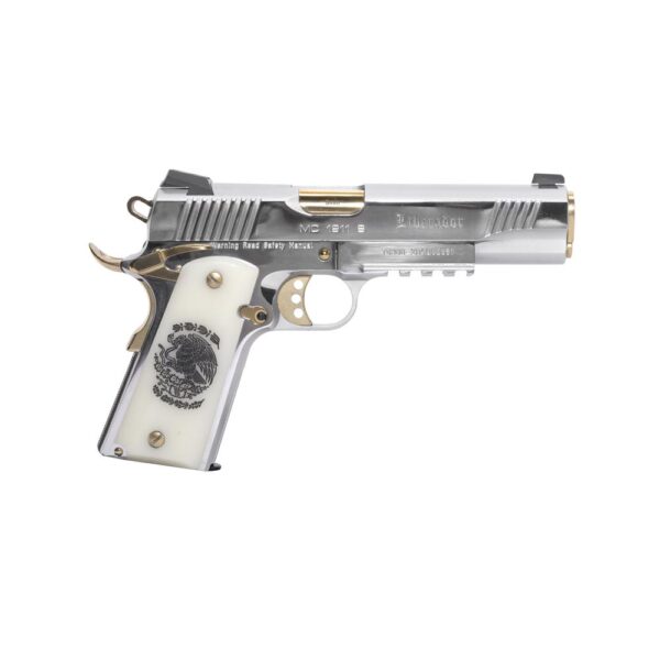 Girsan MC1911 Liberador Handgun .38 Super 9rd Magazine 5" Barrel Stainless Steel Mexican Coat of Arms - Precision Shot Firearms