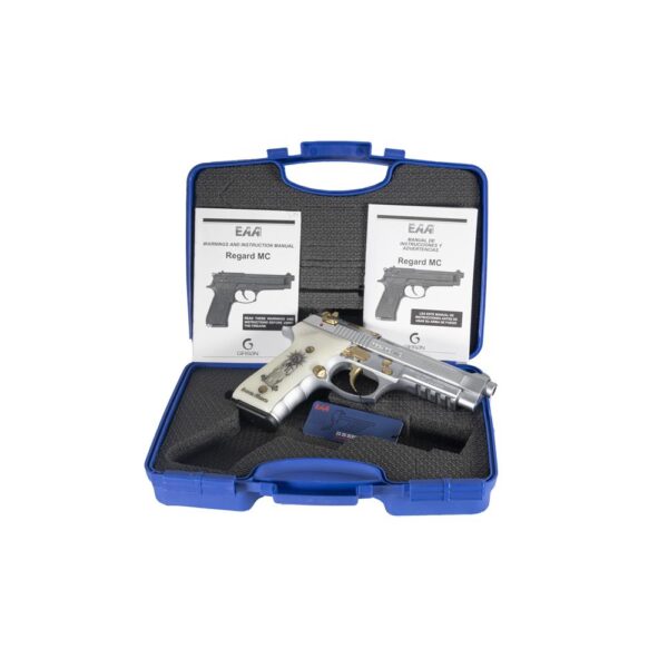 Girsan Regard MC Liberador Handgun 9mm Luger 18rd Magazine 4.9" Barrel Stainless with Santa Muerte Grips - Precision Shot Firearms
