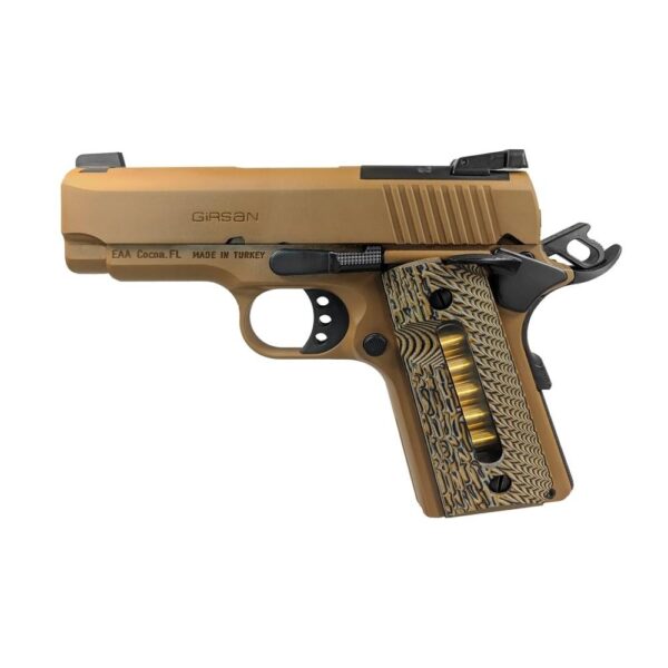 EAA Girsan MC1911 SC Ultimate Handgun 9mm Luger 7rd Magazine 3.4" Barrel FDE Frame - Precision Shot Firearms