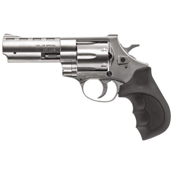 EAA Weihrauch Windicator Handgun .357 Mag/.38 Spl 6rd Capacity 4" Barrel Nickel with Black Grip - Precision Shot Firearms