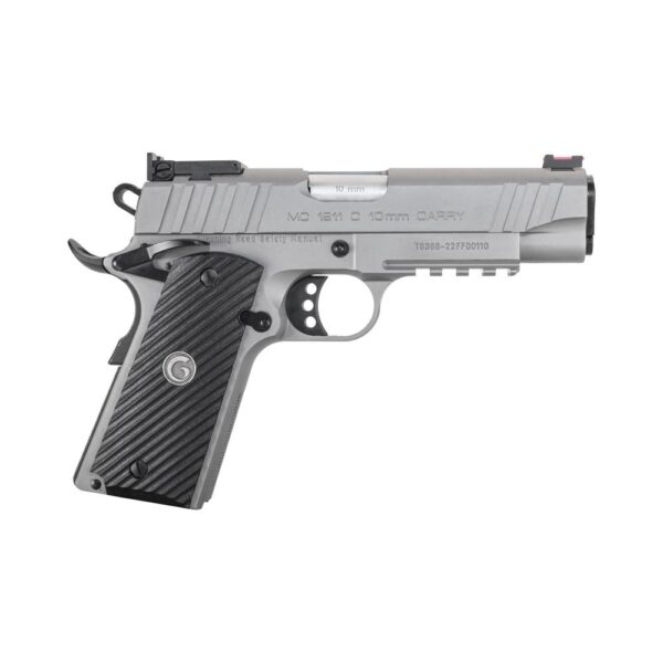 EAA Girsan MC1911 Carry Handgun 10mm Auto 9rd Magazine 4.4" Barrel Stainless Steel with Black Grips - Precision Shot Firearms