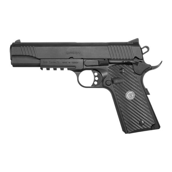 EAA Girsan MC1911 S Gov't Handgun .45 Auto 8rd Magazine 5" Barrel Black Frame - Precision Shot Firearms