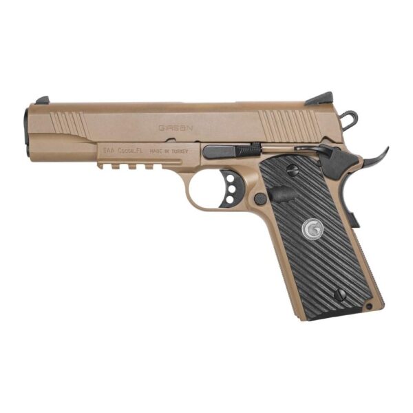 EAA Girsan MC1911 S Gov't Handgun .45 Auto 8rd Magazine 5" Barrel FDE Frame - Precision Shot Firearms