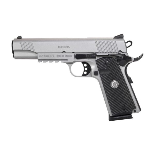 EAA Girsan MC1911 S Gov't Handgun .45 Auto 8rd Magazine 5" Barrel Stainless Steel - Precision Shot Firearms