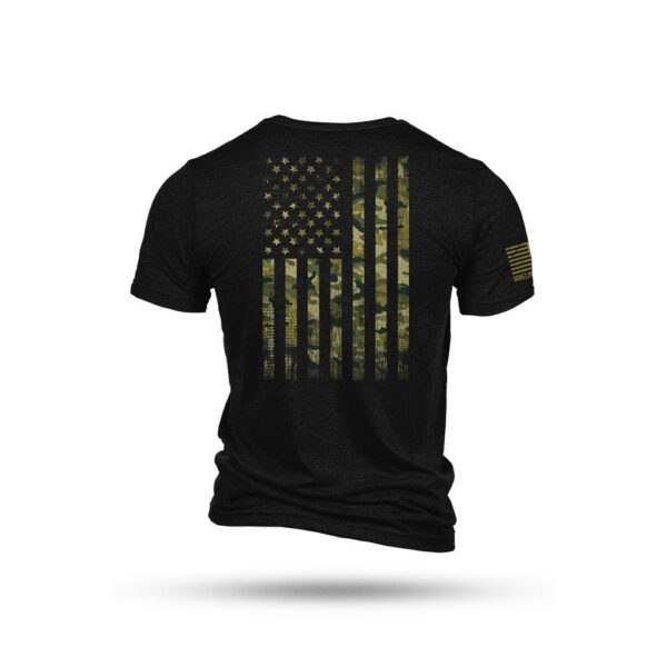 Nine Line American Camo Short Sleeve Shirt Black Triblend XL - Precision Shot Firearms