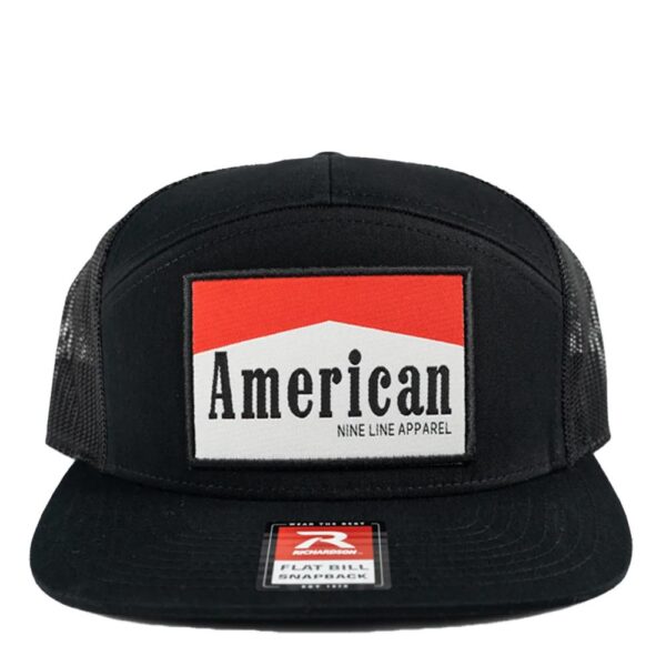 Nine Line American 7-Panel Richardson Trucker Hat Black - Precision Shot Firearms