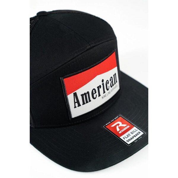Nine Line American 7-Panel Richardson Trucker Hat Black - Precision Shot Firearms