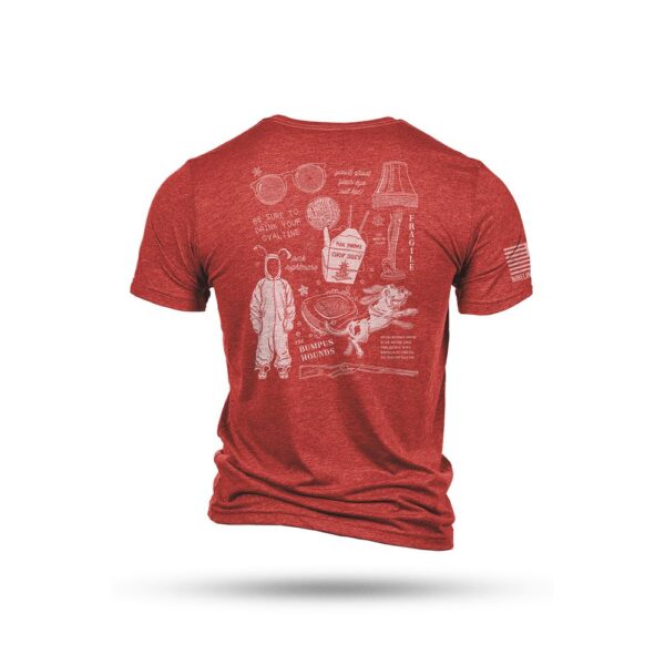 Nine Line Xmas Story Triblend Short Sleeve Shirt Red 3XL - Precision Shot Firearms